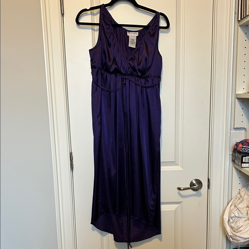 Elegant High Low Dress in Rich Purple